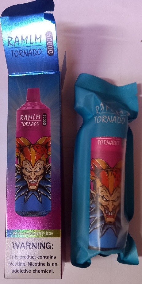 Jednorázová el. cigareta s e liquidem RALM TORNADO 50000, disposable device, různé příchutě: Fotografie č. 1