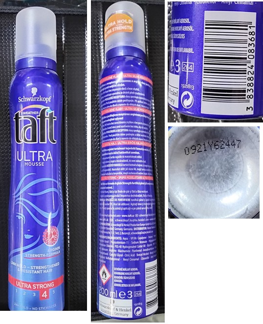 Stylingová pěna Schwarzkopf, SWEATHER taft, ULTRA MOUSSE, ULTRA STRONG 4: Fotografie